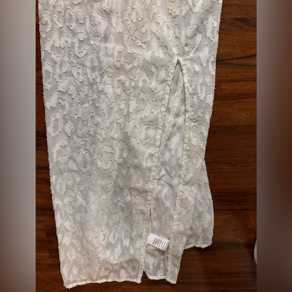 Miken WHITE Juniors' Lurex Animal-Print Midi Cover-Up Dress, size XS NWT - Picture 6 of 7